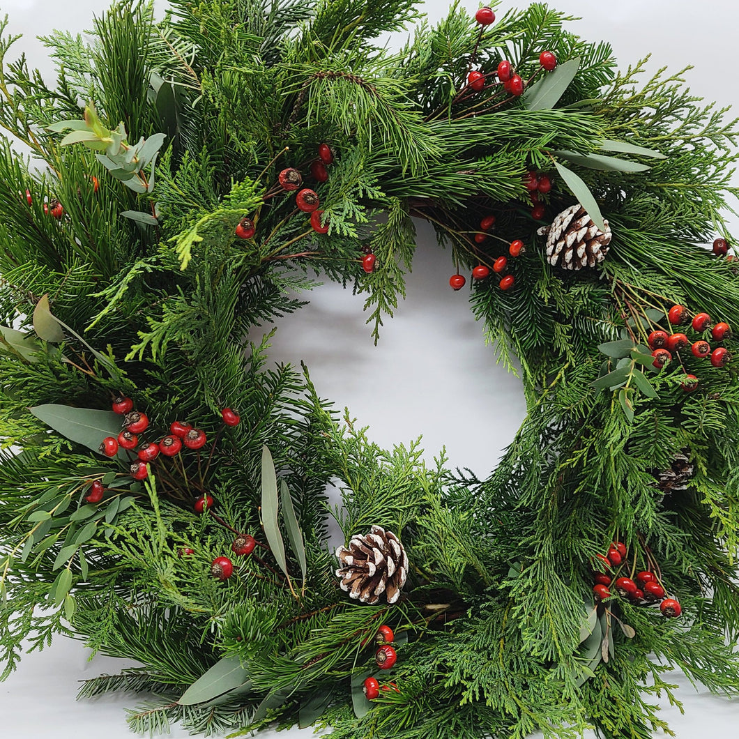 Decorated Winter Wreath